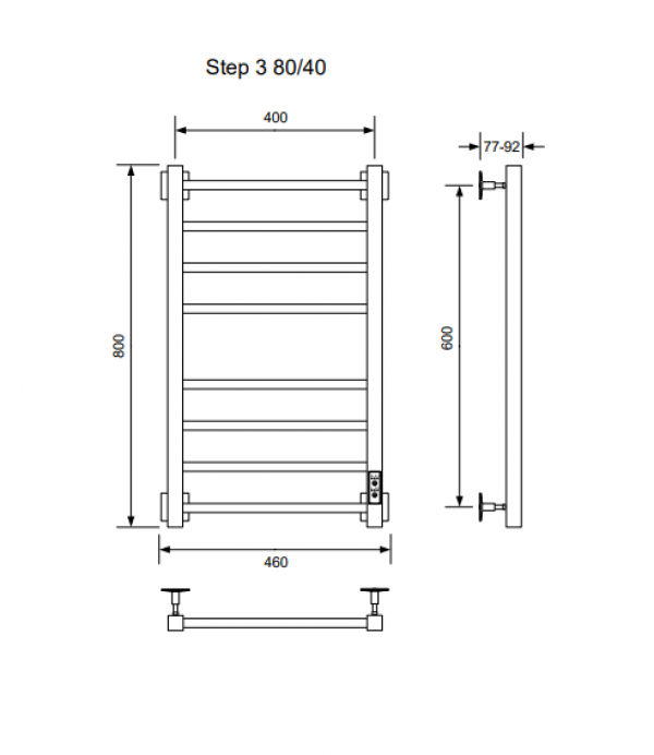 Полотенцесушитель STEP-3 80/40 U