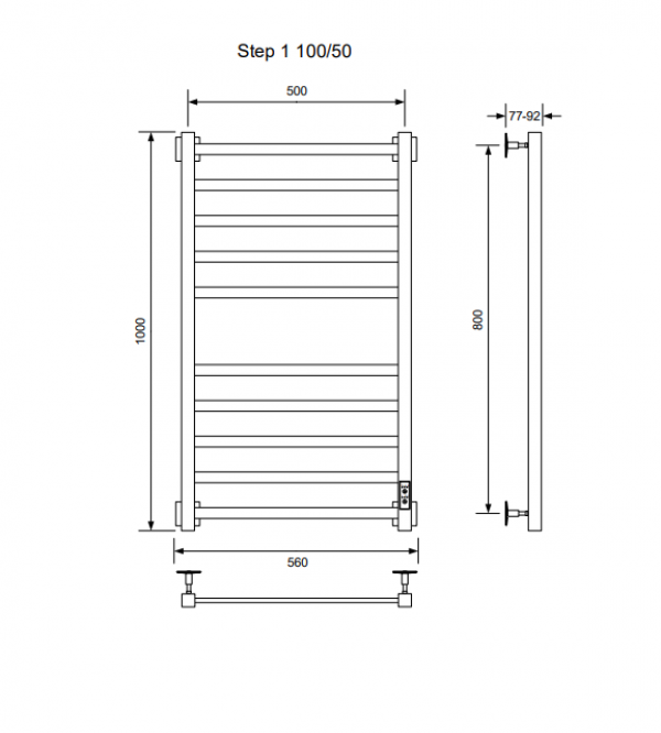 Полотенцесушитель STEP-1 100/50 U