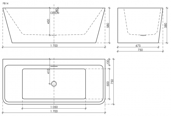 Ванна Square FB14