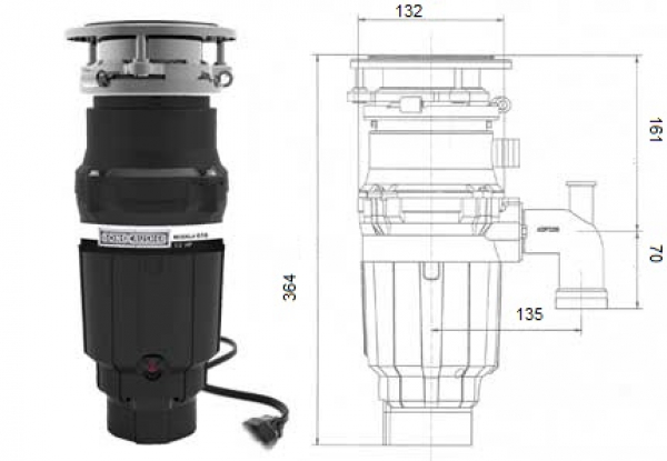 Измельчитель пищевых отходов бытовой BoneCrusher 610 AS