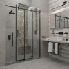 Душевая дверь Veconi Vianno VN-74B, 1300x1950, черный, стекло прозрачное Ника Казань