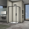 Душевой угол Veconi Rovigo RV-08B, 1200x800x1900, черный, стекло прозрачное Ника Казань
