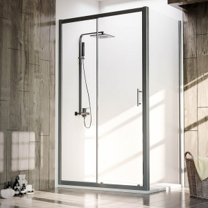 Душевой угол Veconi Rovigo RV-072B, 1300х1000х1900 черный, стекло прозрачное Ника Казань