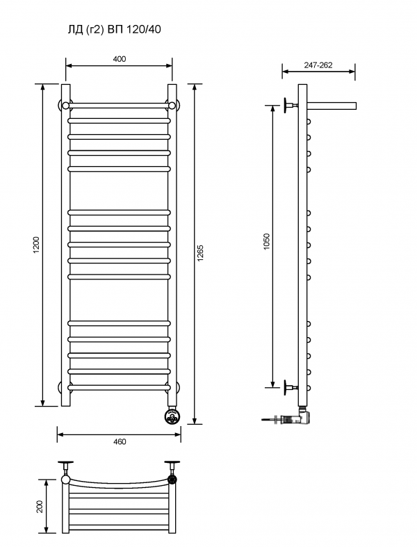 ЛД (г2) ВП-120/40/47 с полочкой электрический