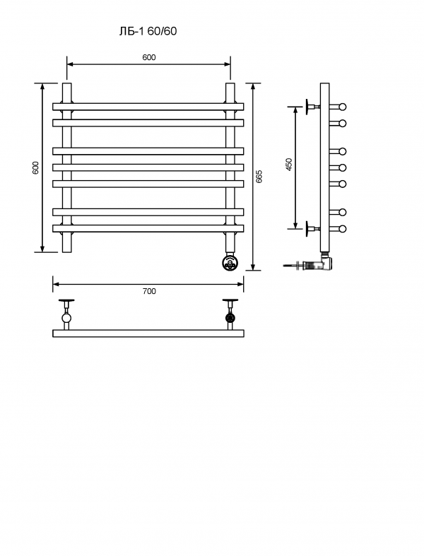 ЛБ 1-60/60/70 без полочки электрический