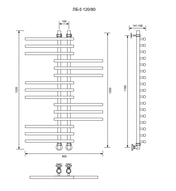 ЛБ 5-120/10/80 без полочки водяной