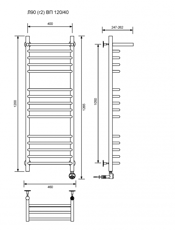 Л90 (г2) ВП-120/40/47 с полочкой электрический