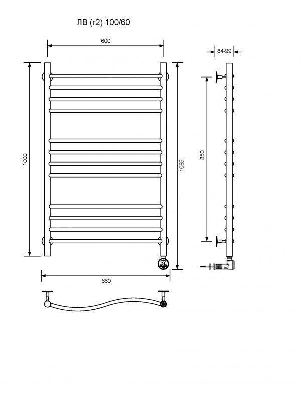ЛВ (г2)-100/60/67 без полочки электрический
