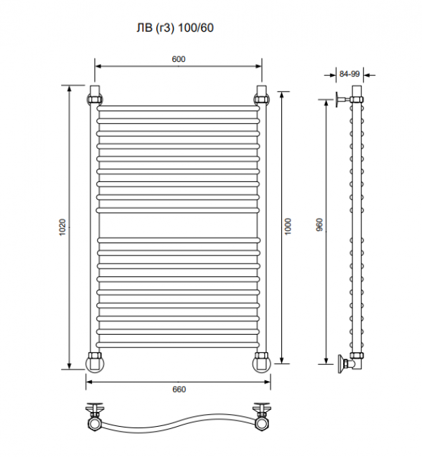 ЛВ (г3)-100/60/66 без полочки водяной