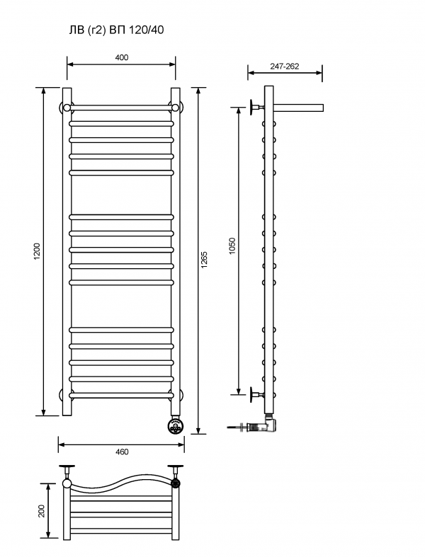 ЛВ (г2) ВП-120/40/47 с полочкой электрический