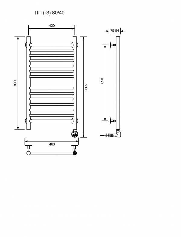 ЛП (г3)-80/40/47 без полочки электрический