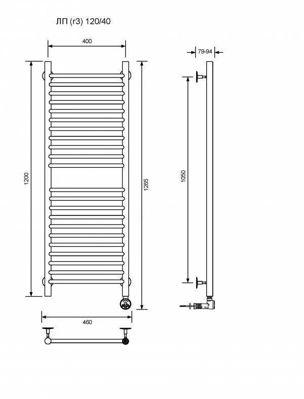 ЛП (г3)-120/40/47 без полочки электрический